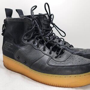 Nike SF Air Force 1 Mid Top Black Gum Sneakers Mens Size 13 Shoes 917753-003
